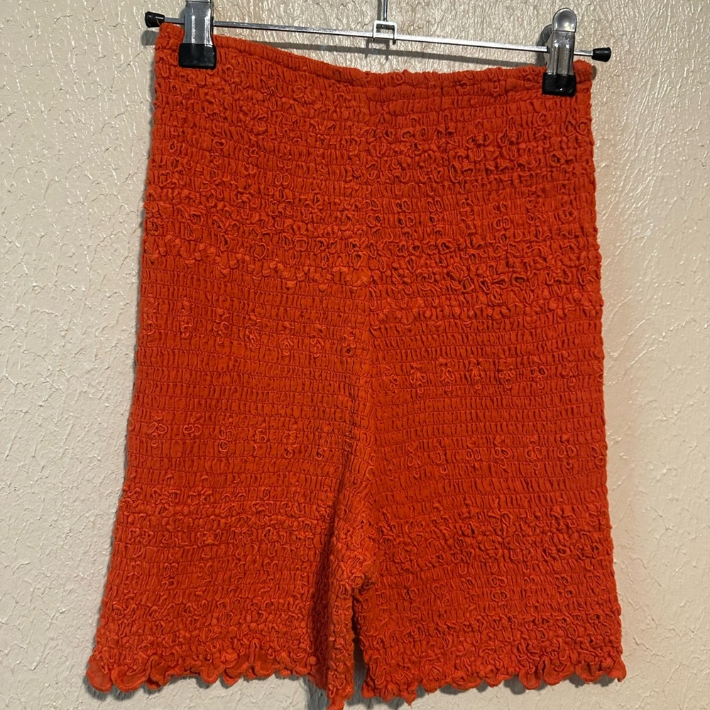 Free People One Beach Smocked High Waist Shorts Super Stretchy Size XS
